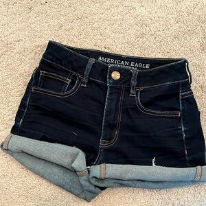 American eagle high rise stretch jean shorts